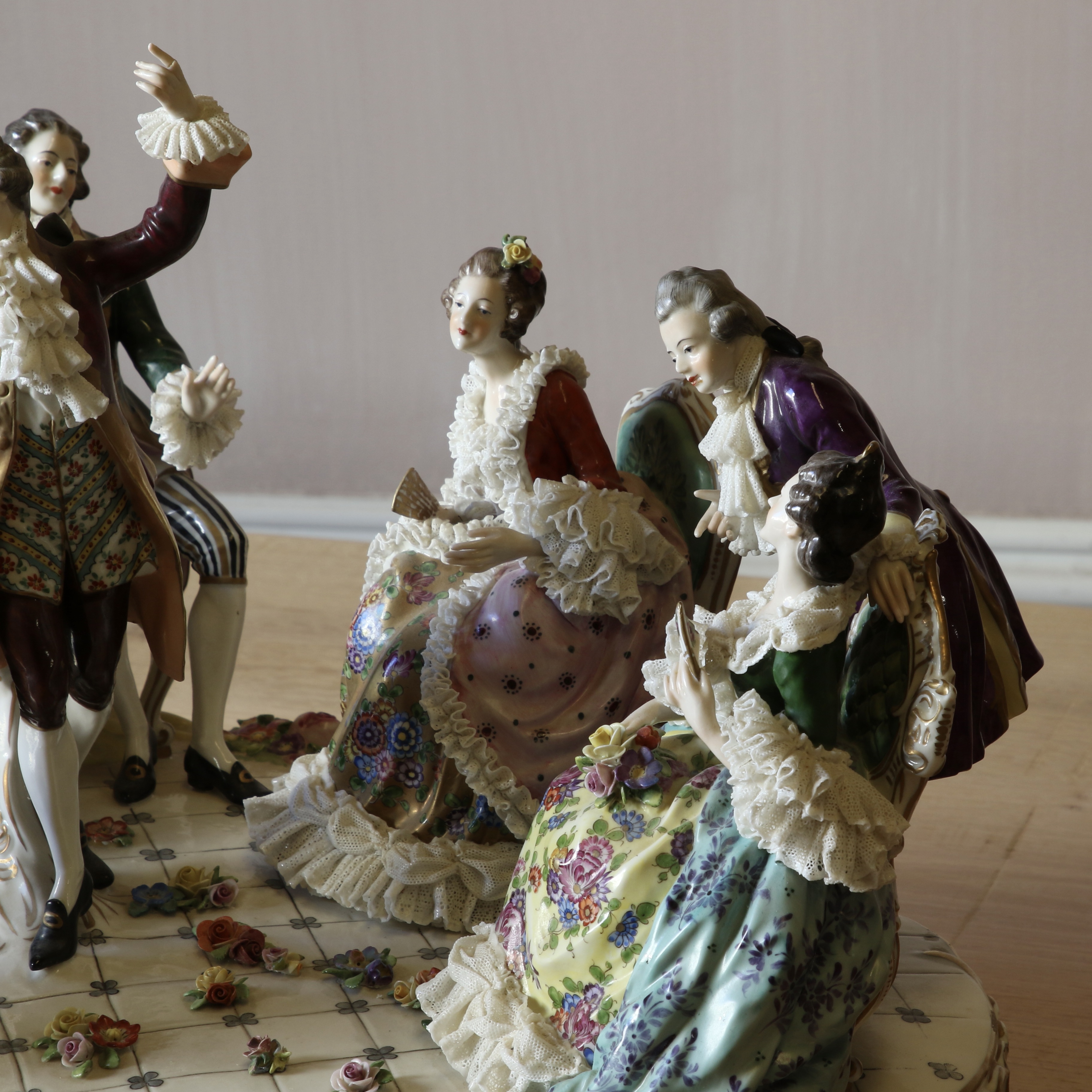 Dresden Porcelain Group of "The Recital"
